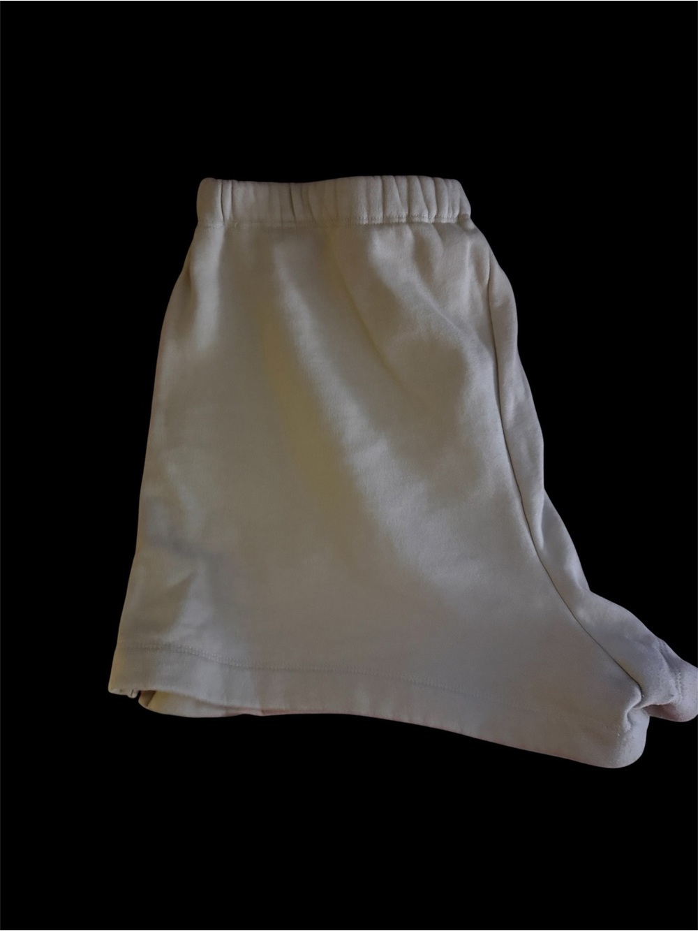 DONNI SWEATSHIRT MATERIAL SO COMFY!! Basic White Elastic Waist Shorts